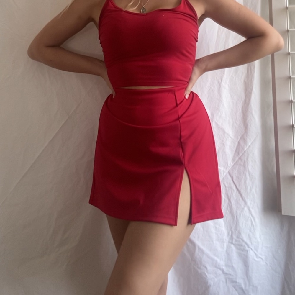 Retro red skirt